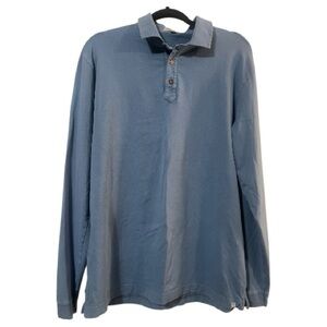 Peter Millar M Blue Long Sleeve Pullover Shirt